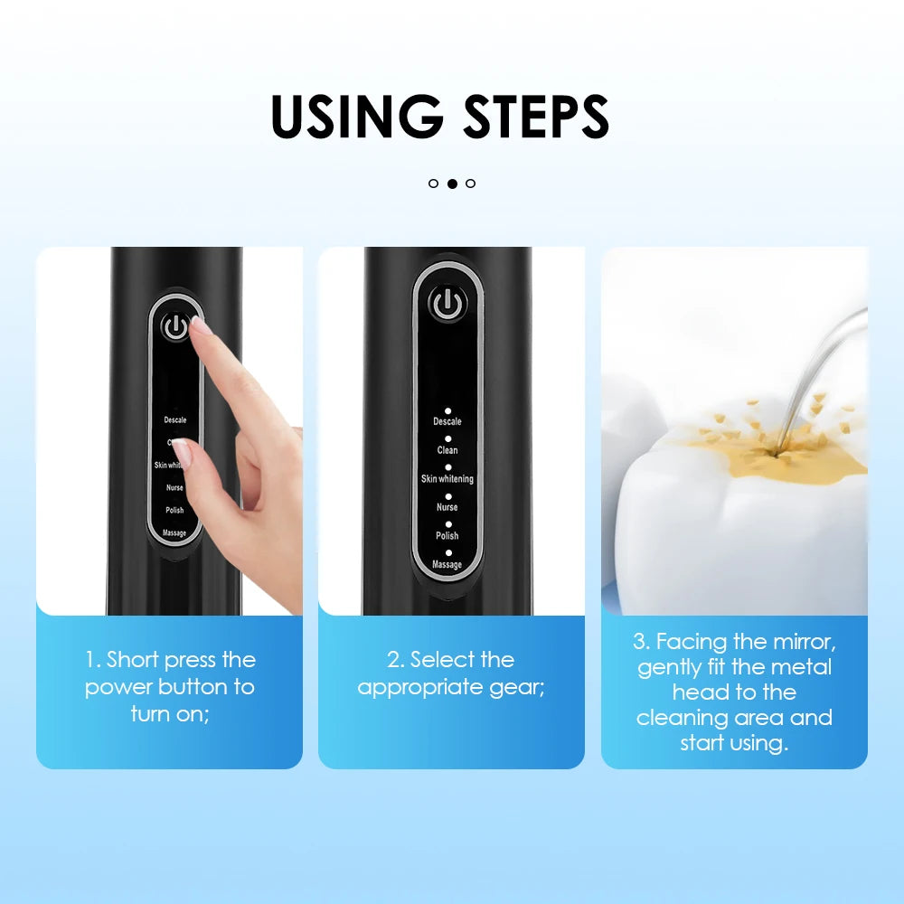 Electric Tooth Cleaner Waterproof Toothbrush Sonic Vibration Dental Scaler Plaque Calculus Tartar Remover Teeth Cleaning Tools