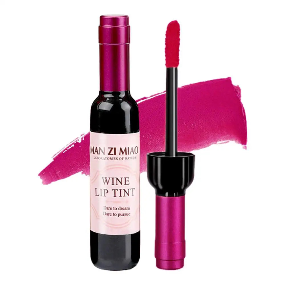 B Color Mini Wine Bottle Lip Tint – Matte, Long-Lasting Stain
