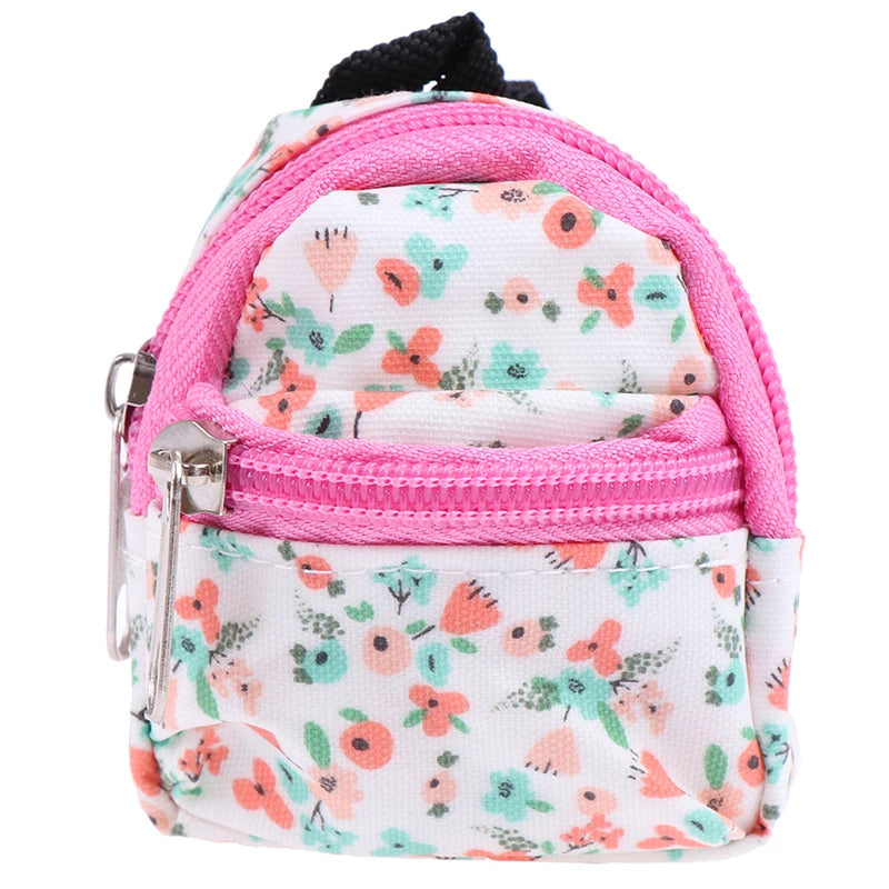 1:6 1:12 Dollhouse Miniature Flower Backpack Schoolbag Dolls Accessories