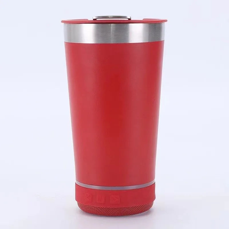 Portable music cup stainless steel reusable simple water bottle speaker wireless Bluetooth speaker