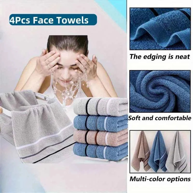 4-Piece Soft Bath Towel Set For Bathroom And Gym