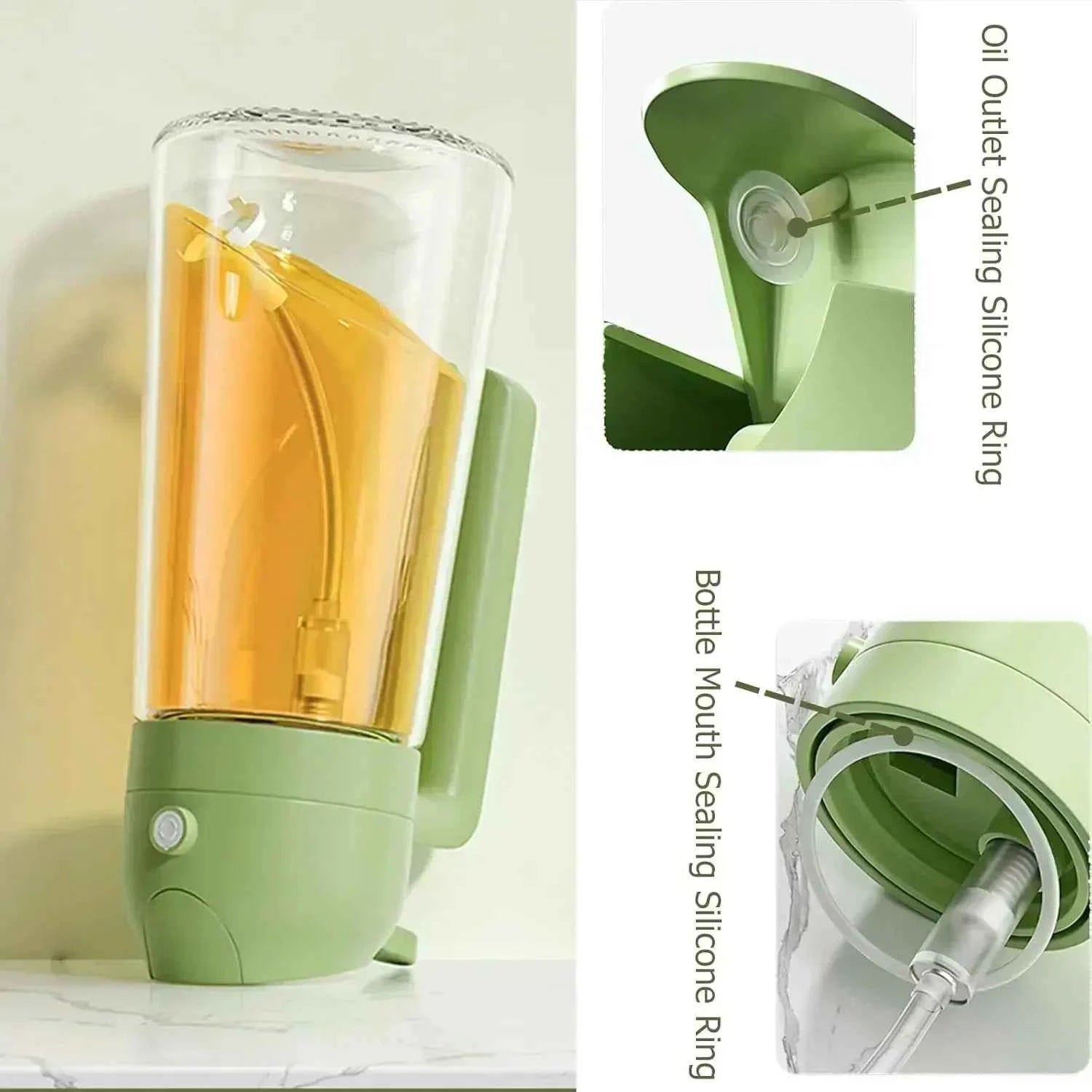 Dual Purpose Glass Oil Bottle Kitchen Spray Oil Sprayer Bottle Kitchen Oils Spray Can Leakproof Oil Spray Bottle Household
