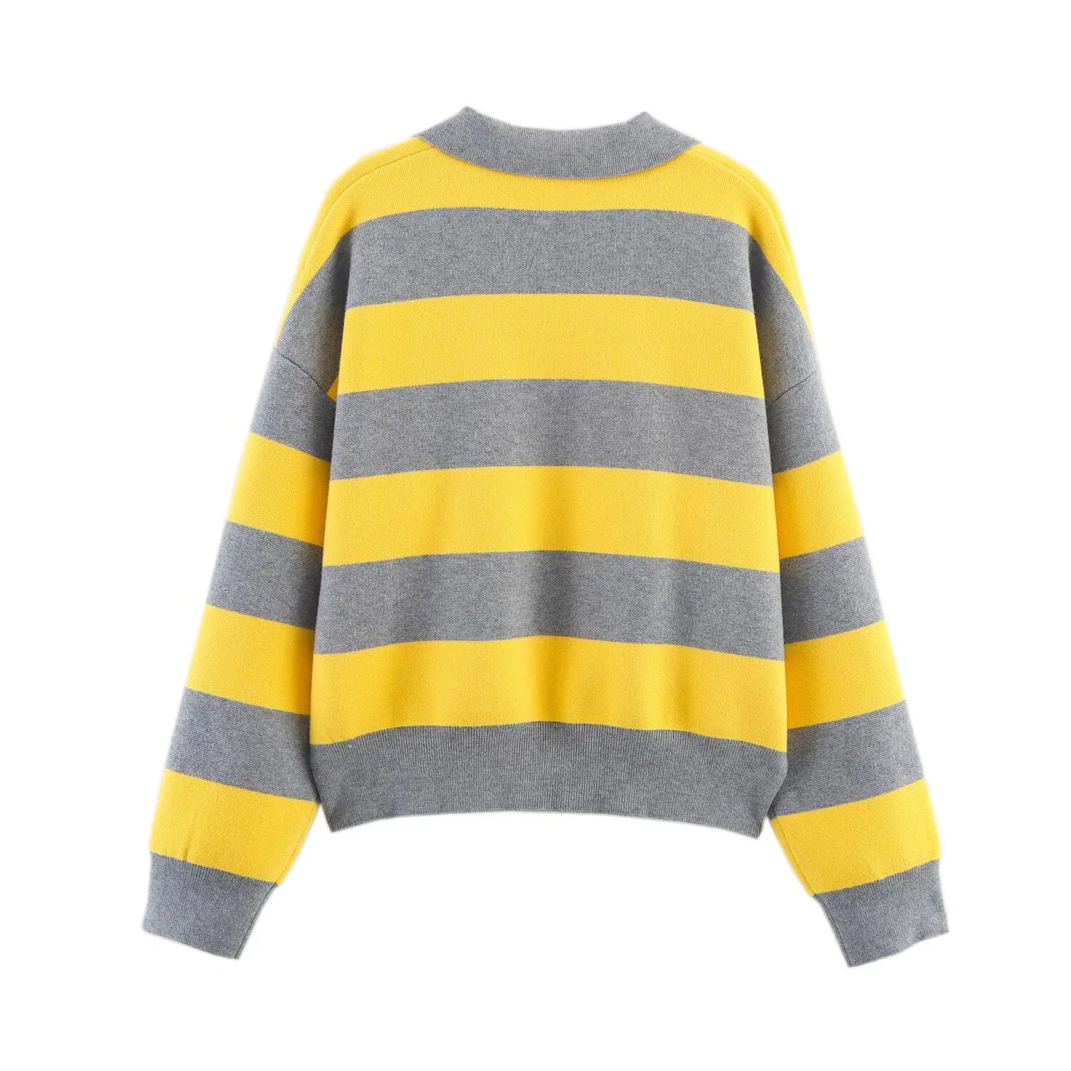 Nlzgmsj 2025  Autumn High Street Chic Women Striped Knitted  Sweaters Women Full Sleeve Vintage Style Tops