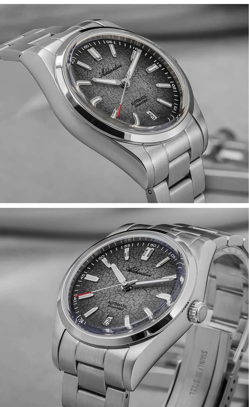 ADDIESDIVE Automatic Watch for Men Dress Mechanical Wristwatch Waterproof 100M Stainless Steel Luxury NH35 Automatic Watches Man
