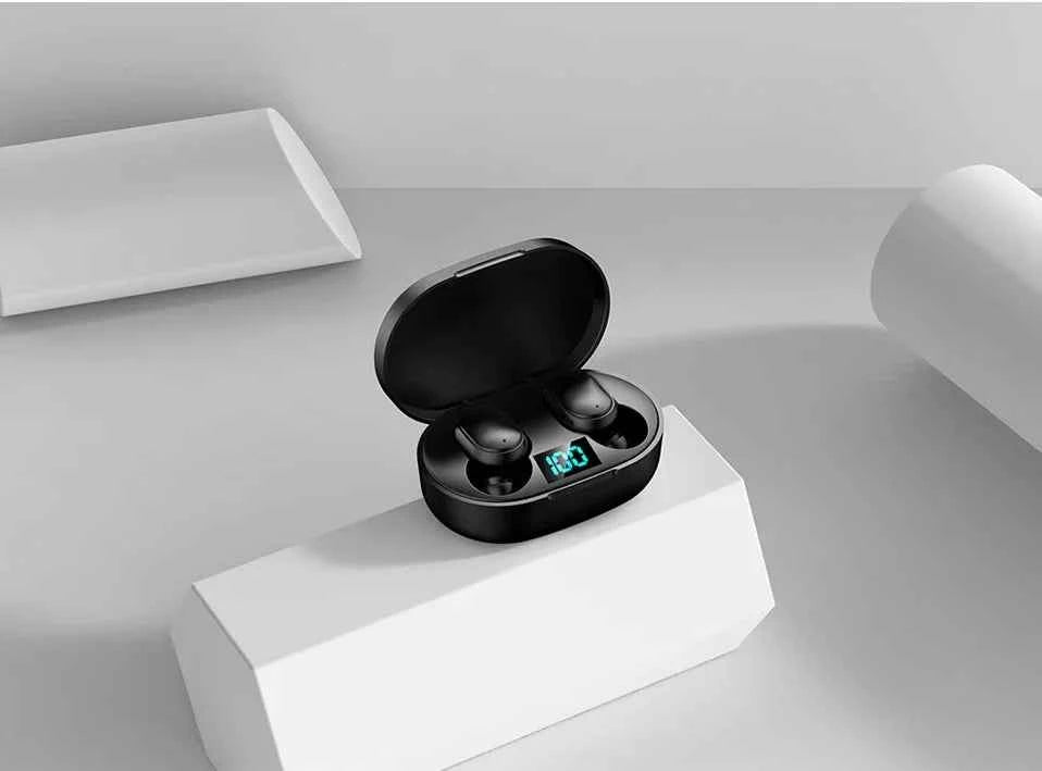 E6S Wireless Bluetooth Headphones with LED Display Deep Bass Stereo Ear Buds with Mic  Wireless Earbuds
