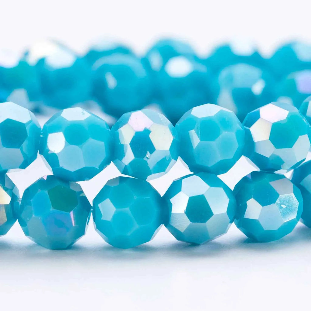 3 4 6 8mm Round Crystal Beads Faceted Colorful Glass Beads Loose Spacer Bead for Jewerly Making Needlework Bracelet Necklace DIY