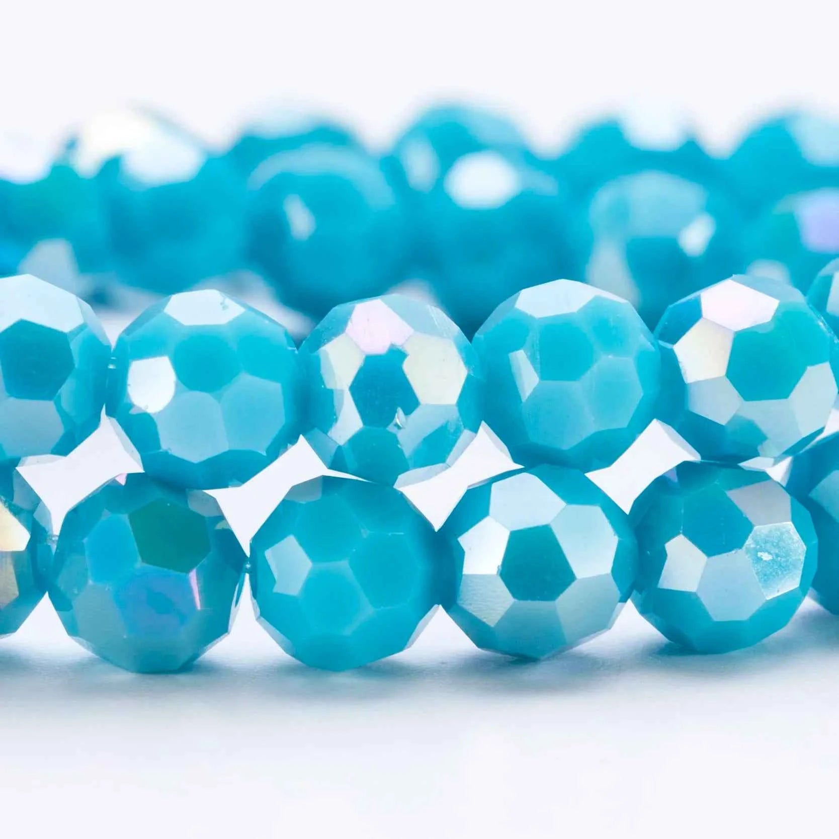 3 4 6 8mm Round Crystal Beads Faceted Colorful Glass Beads Loose Spacer Bead for Jewerly Making Needlework Bracelet Necklace DIY
