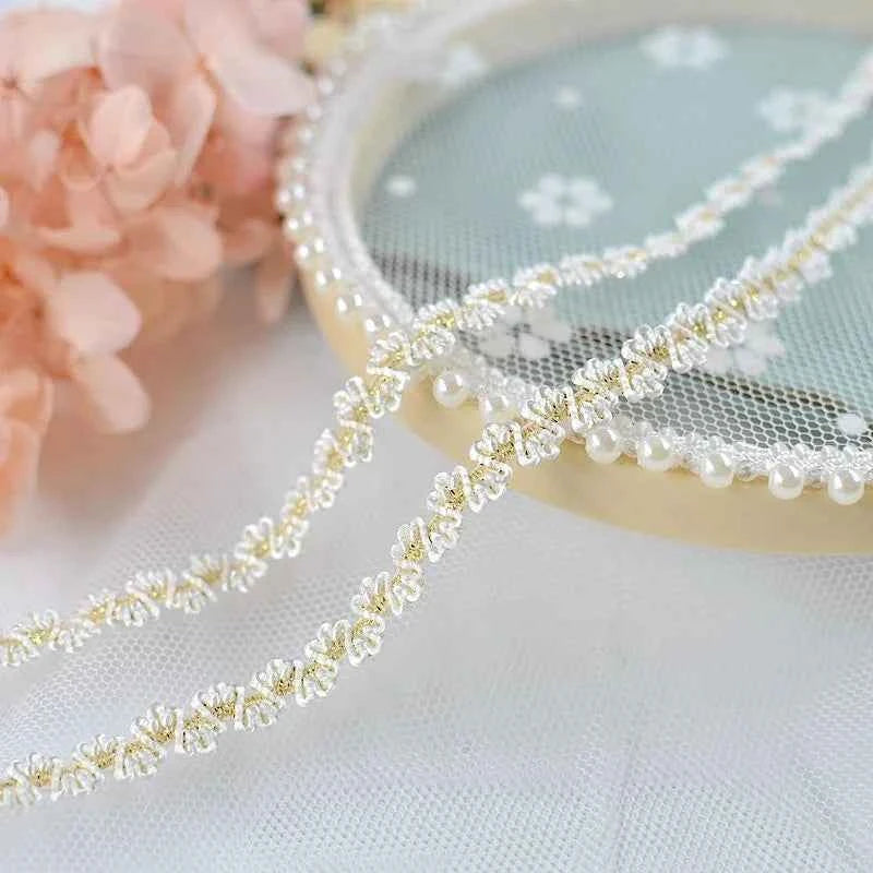 HOT Spandex Gold Elastic Lace Ribbon DIY Trendy Hat Headdress Bracelet Anklet Necklace Making Decoration Swimsuit Bra Sexy Trim