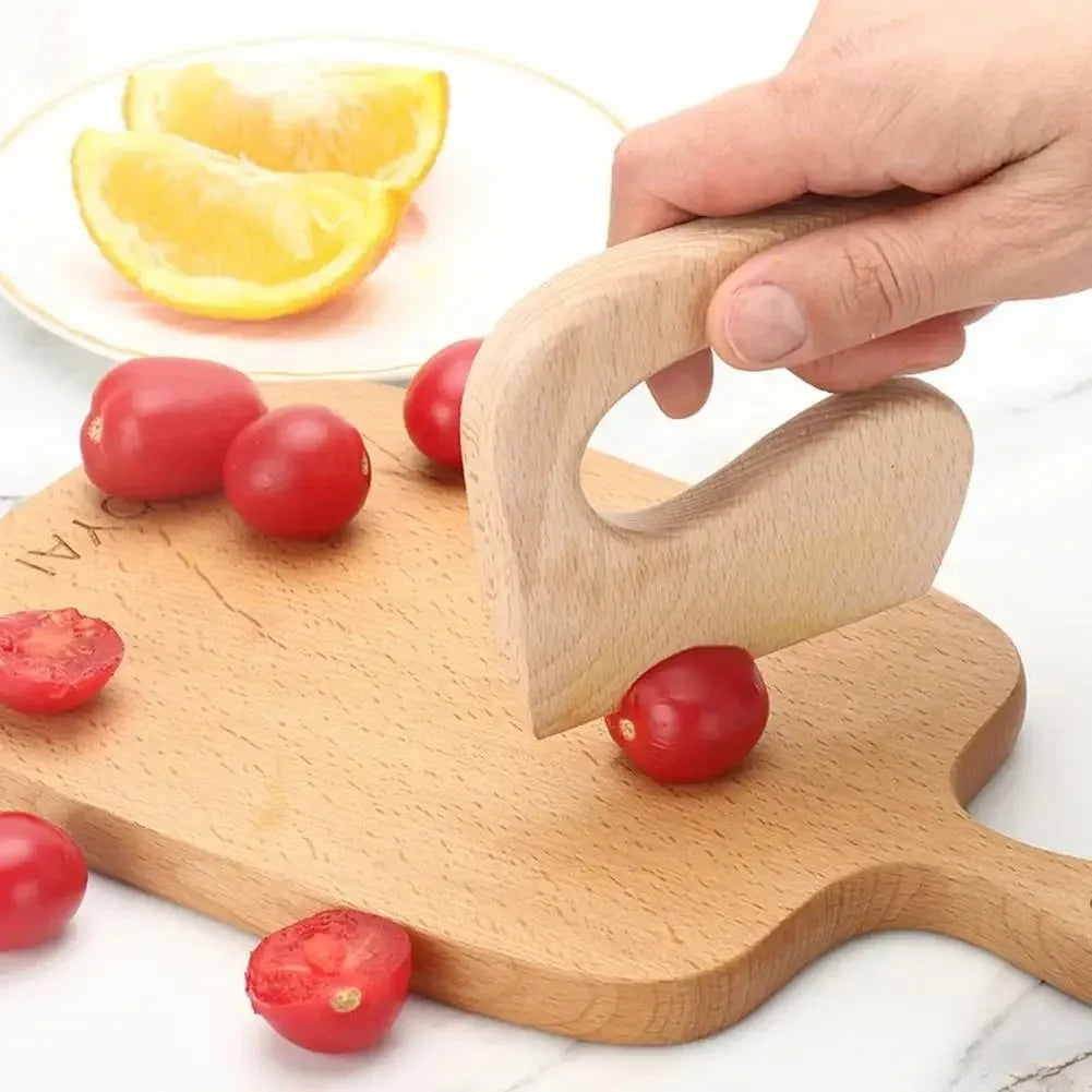 Wooden Montessori Knife Kids Cooking Toys Educational Safe Knives Cut Fruit Basic Toys & Life Skills Kitchen Tools For Toddlers