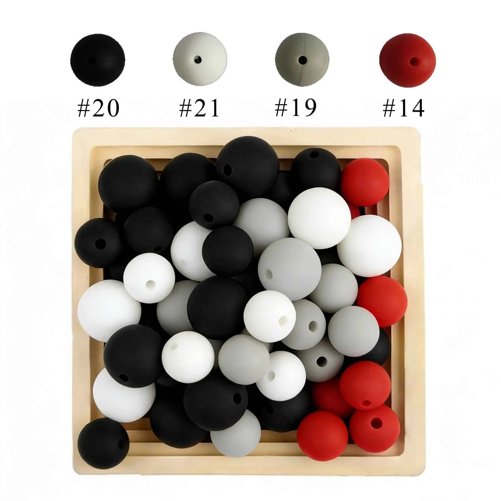 12mm Siilcone Round Beads 100/50/20Pcs For Jewelry Making To Make Bracelets DIY Keychain Necklace Jewelry Accessories BPA Free