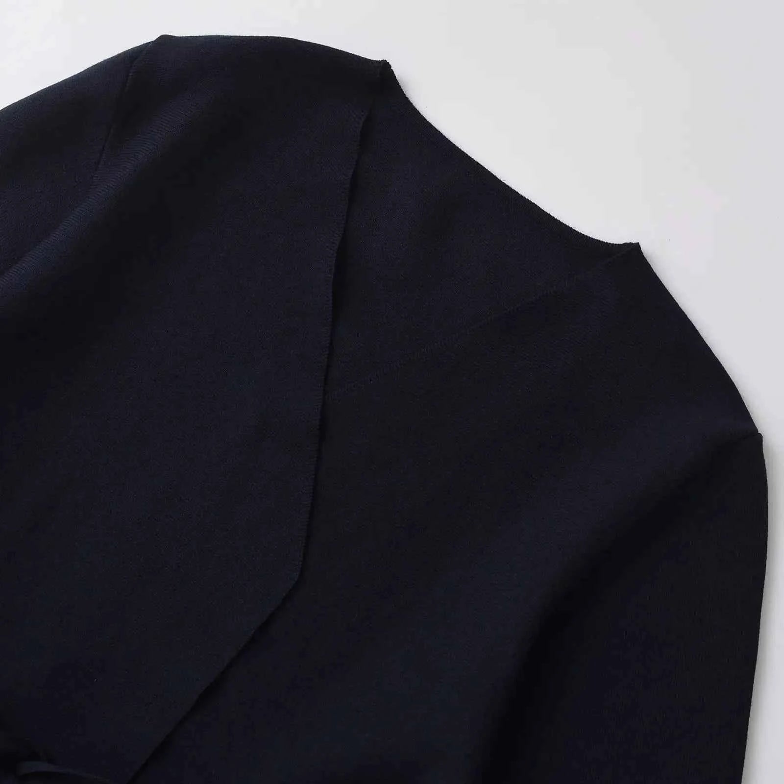 Spring Women Shoulder Pad Belt Knit Blazer Women Retro V-neck Long Sleeve Versatile Female Coat Women Clothes 9598/128