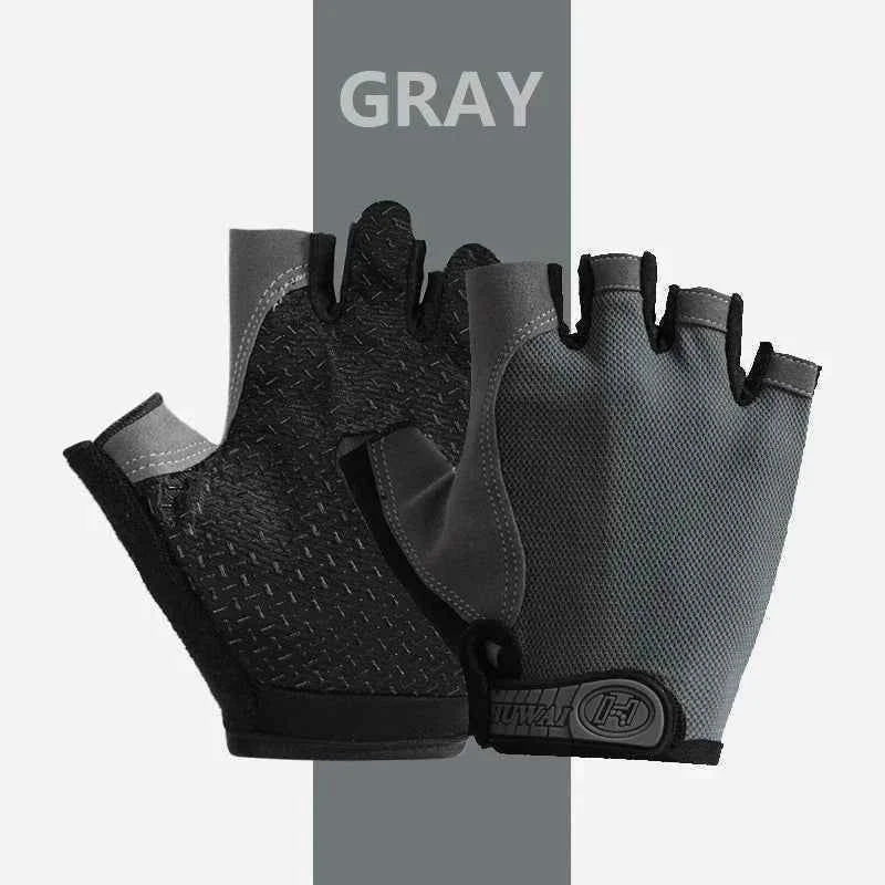 Anti-Slip Breathable Workout Gloves, Fingerless Fitness Training Gym Gloves for Men Women Bodybuilding Cycling Exercise