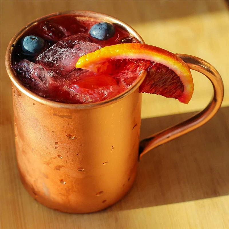 A91P Sports Products Straight Cup Handle Cocktail Cup Pure Copper Mug