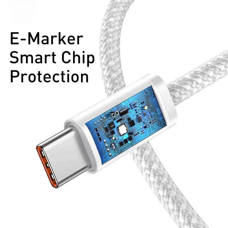 Baseus 100W USB C Cable For iPhone 16 15 Plus Pro Max Type C Cable For Macbook Pro ipad PD Fast Charger Cord Type-C Cable
