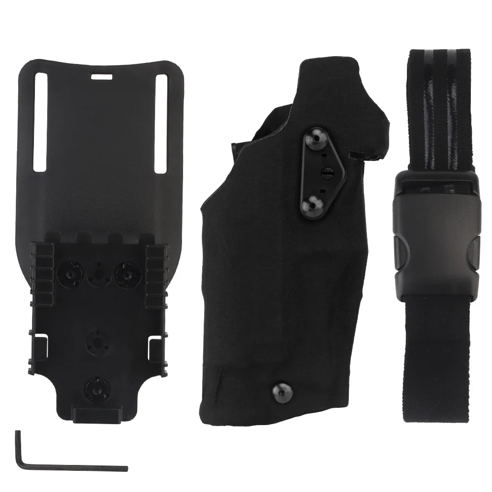 Tactical Gun Holster Glock17 Gen4 with X300 X300U Flashlight Quick Release Drop Leg Holsters Right Left Hand Pistol Gun Carry