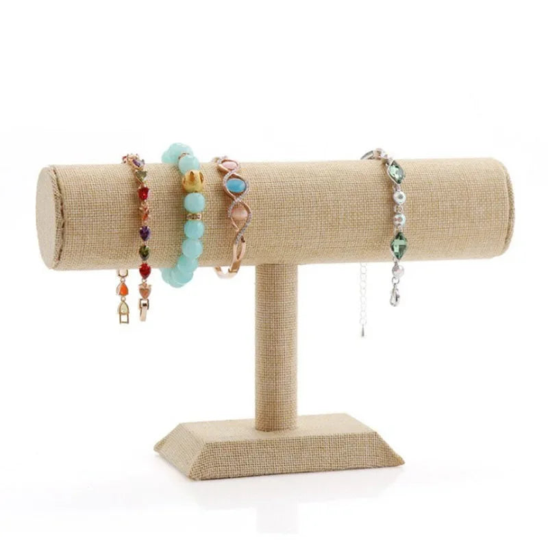 6 Colors Upright Velvet Bracelet Chain Watch Upright Display Rack Jewelry Organizer Hard Jewelry Display Stand Holder