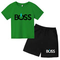 Kids Summer Sportswear 3-12 Years New Letter Fashion T-shirt Coat Boys Girls Toddler Short-sleeved+Shorts Casual Cool Sports Set