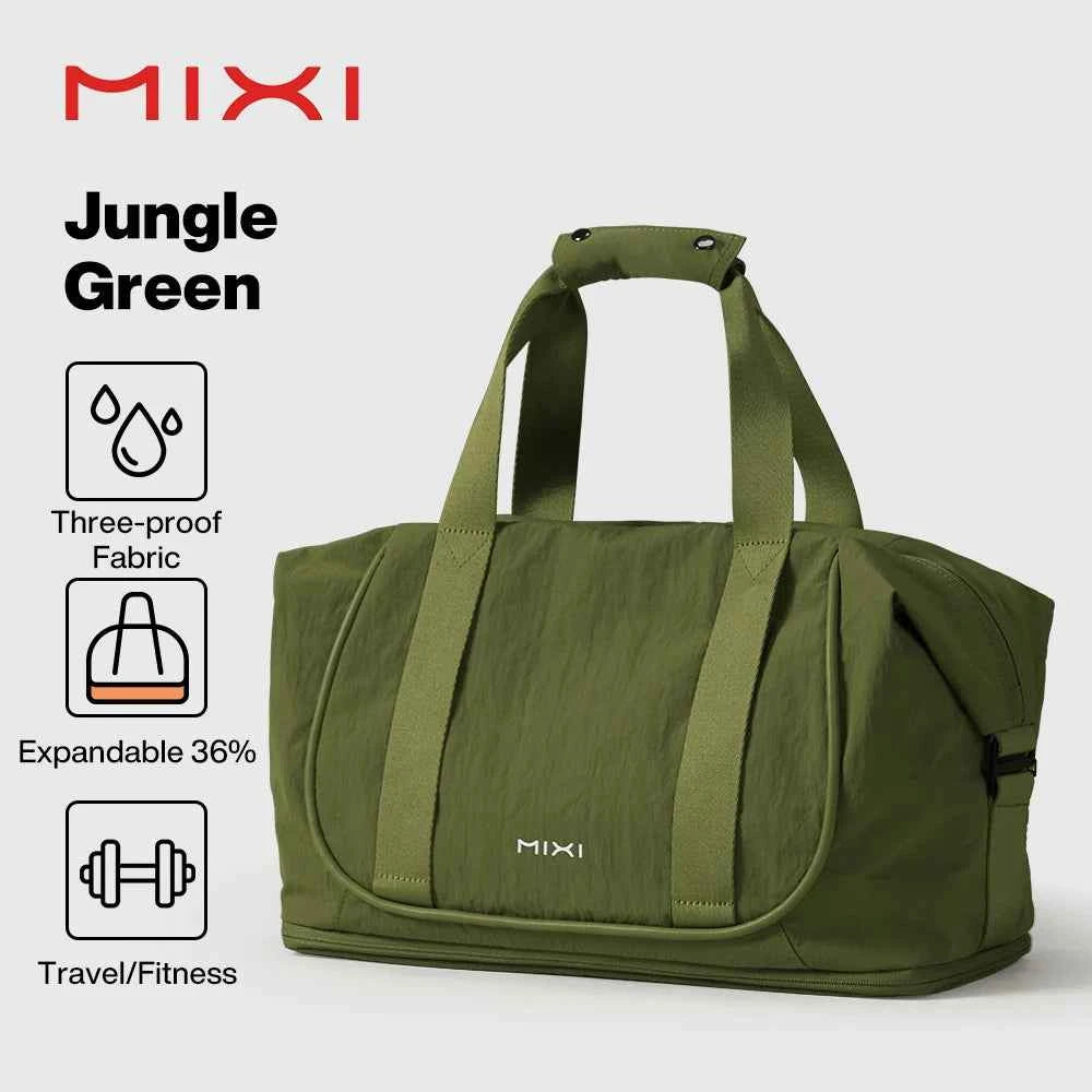 Mixi Travel Bags Women Large Size Capacity Sports Fitness Storage Bag Foldable Duffle Suit Bag For Shoulder Bag Handbag M3020