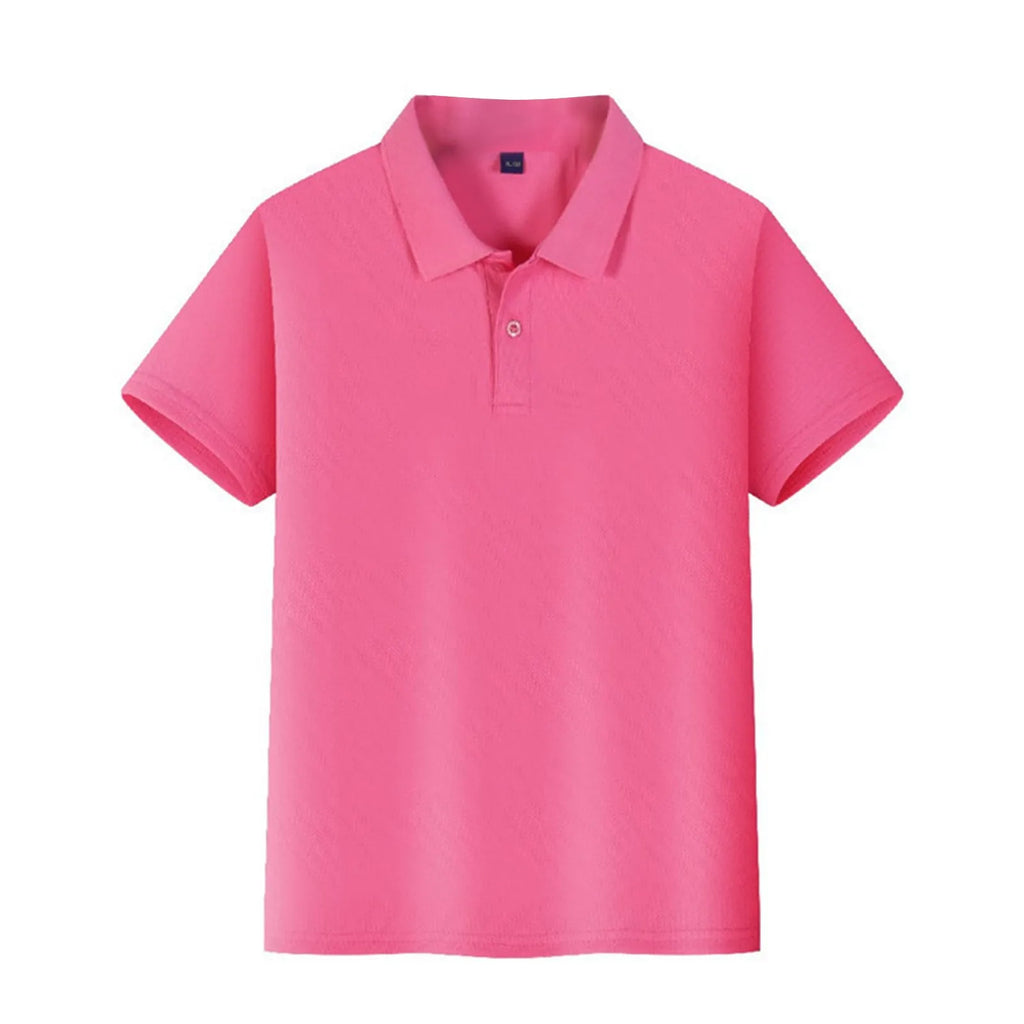 Polo Shirts Kids Basic Simple School Student Uniforms Class Uniforms Cultural Shirts Quick-Drying Turn-Down Collar for 6-11years