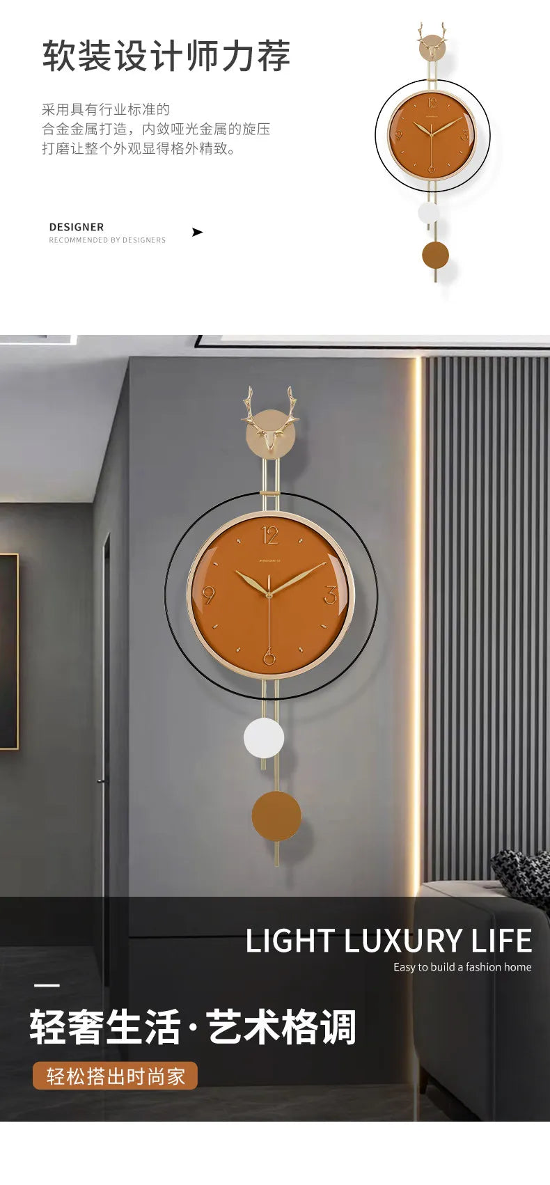 Corner Modern Wall Clocks Aesthetic Bedroom Luxury Kitchen Wall Clocks Nautical Nordic Horloges Murales Home Decor Items
