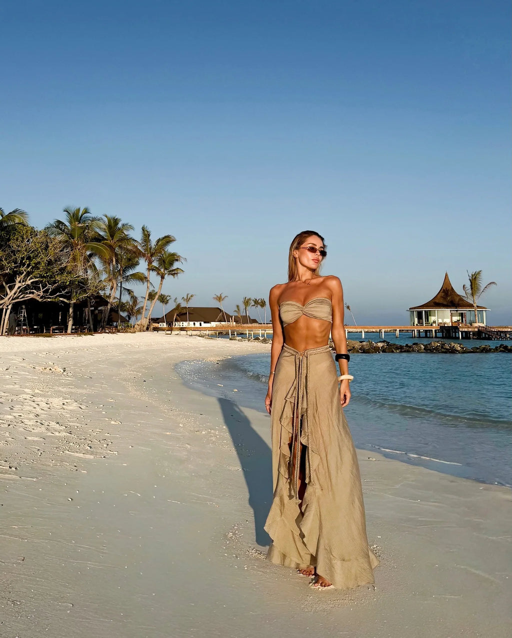 Sexy Braid Bikini with Skirt Women 3 Pcs Swimwear Skirt Suit Beach Vacation Casual Female Bathing Suit Summer