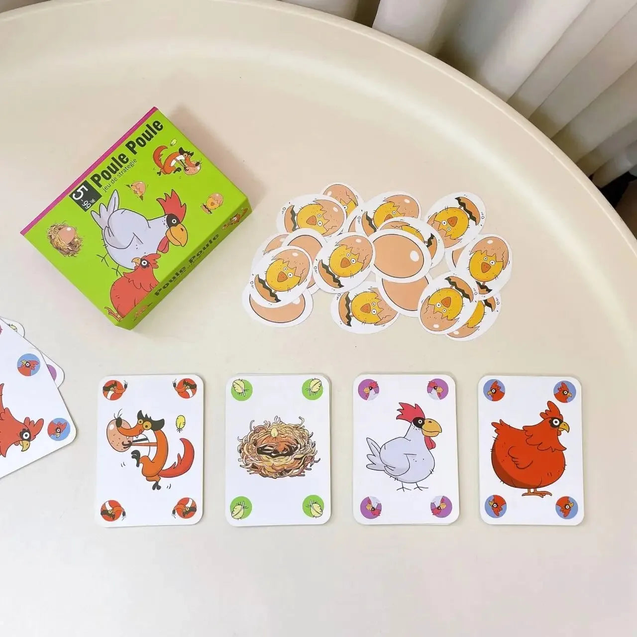 Chiu Chiu Chicken Board Game for Kids Ages 5-8, Family Card Party Game, Educational Intellectual Toy Gift