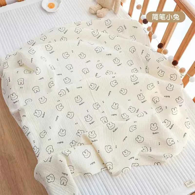 Newborn Baby Cotton Blanket Summer Bedding Babies Stuff  Throw Blanket Muslin Squares Receiving Blanket