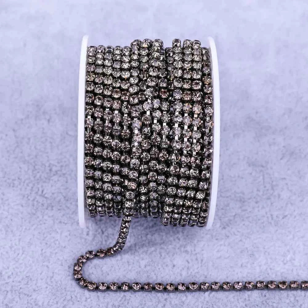 All Color Claw Chain Electrophoresi Rhinestones Trim Stone Gold Diamond Strass Decorative Applique Crystal Trimmings For Dresses