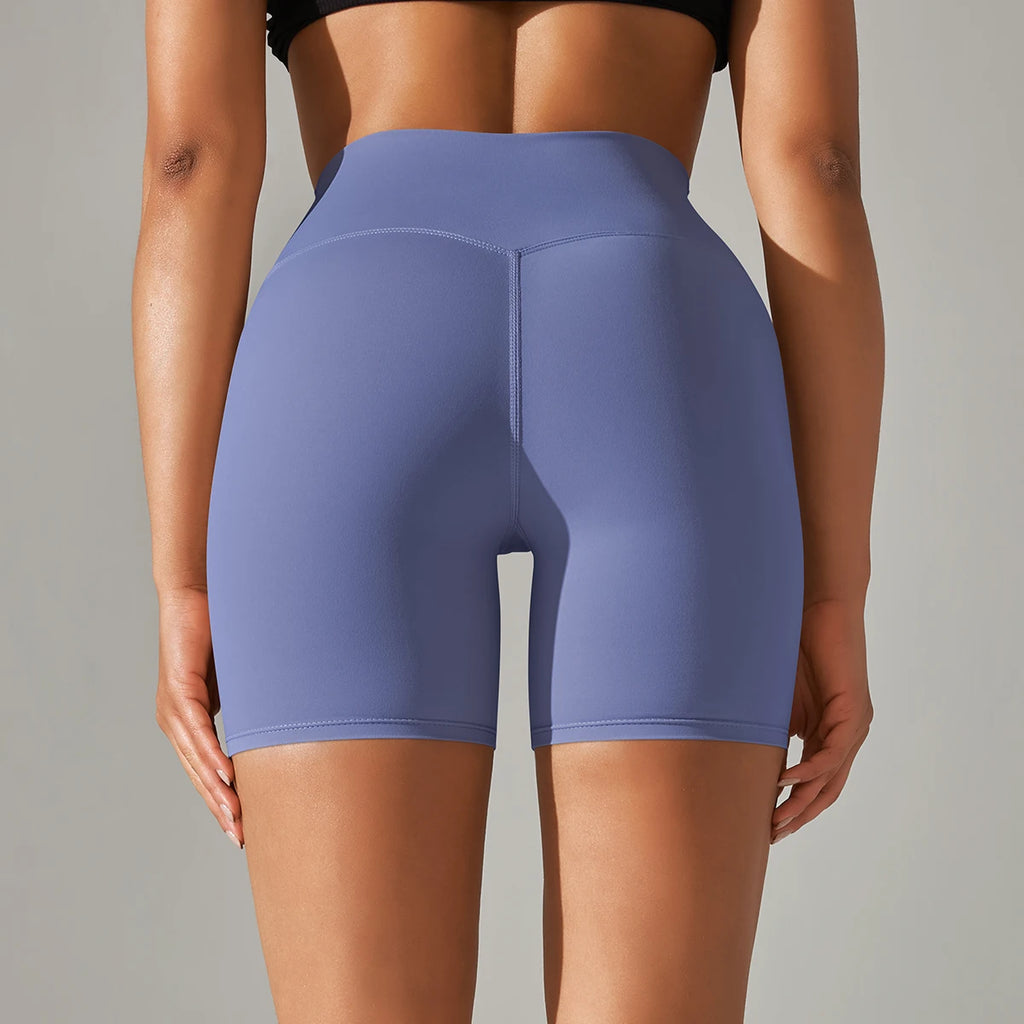 Women Sports Short Yoga Legging Shorts Squat Proof High Waist Fitness Tight Shorts Quick Drying Cycling Workout Gym Shorts