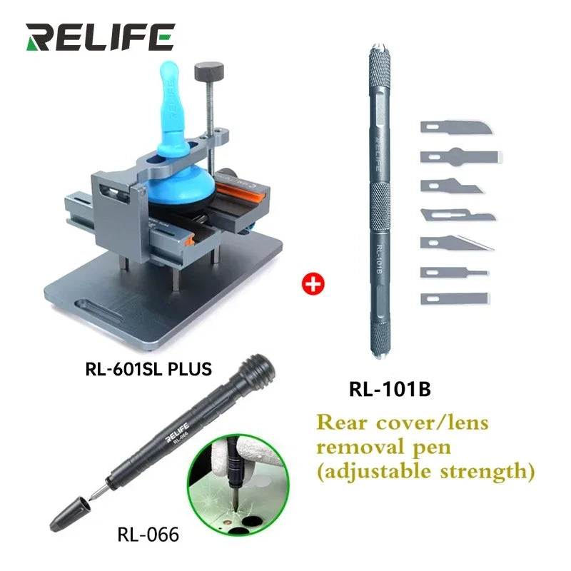 RELIFE RL-601SL Plus 2 in 1 Universal Mobile Phone Heating Free Screen Removal Separation Removal Mobile Phone Back Cover Clamp