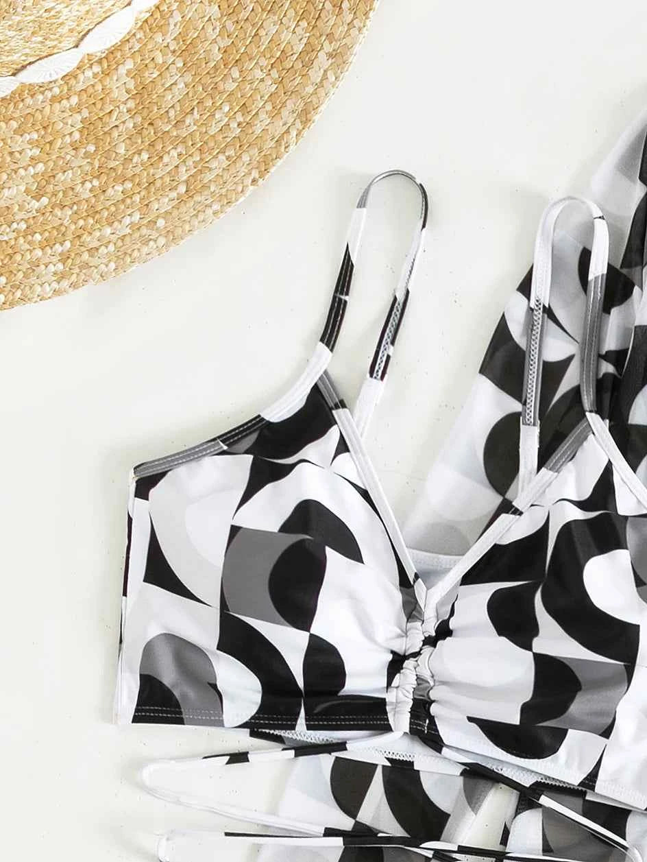 Sexy Print Bikini 2026 Women High Waist Swimsuit Cover Up Swimwear Female Lady Bathing Suit Swimming Summer Beachwear
