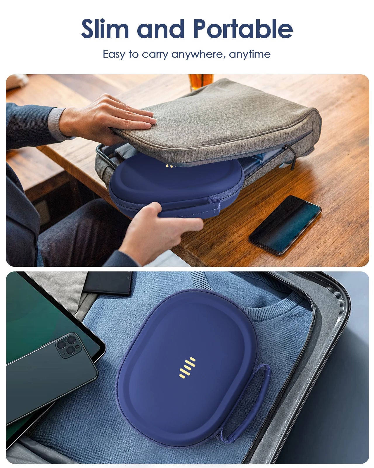 Headphone Case for Bose Quietcomfort/JBL Tune 720BT/520BT/510BT/Live 770NC/460NC, Upgrade PU Universal Travel Organizer Bag