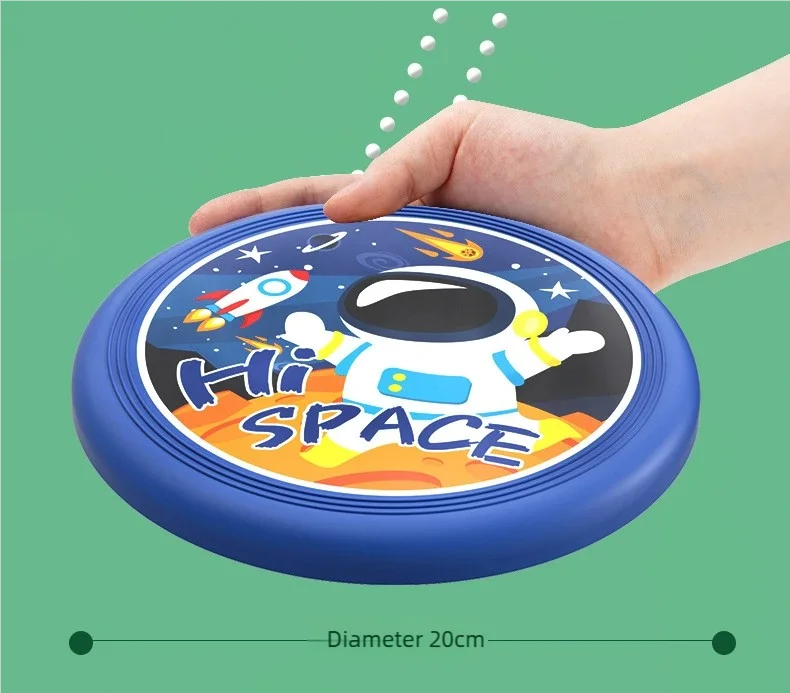 Kids Soft Rubber Frisbee Cartoon Flying Disc Safe Outdoor Sport Toy Parent-Child Game for Boys Girls Beach Backyard Family Play