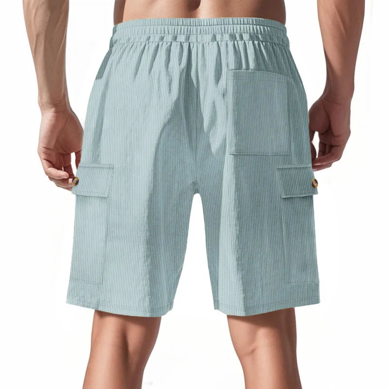 American Men's Heavy Loose Four Seasons Hip Hop Casual Sports Running Corduroy Tooling Shorts