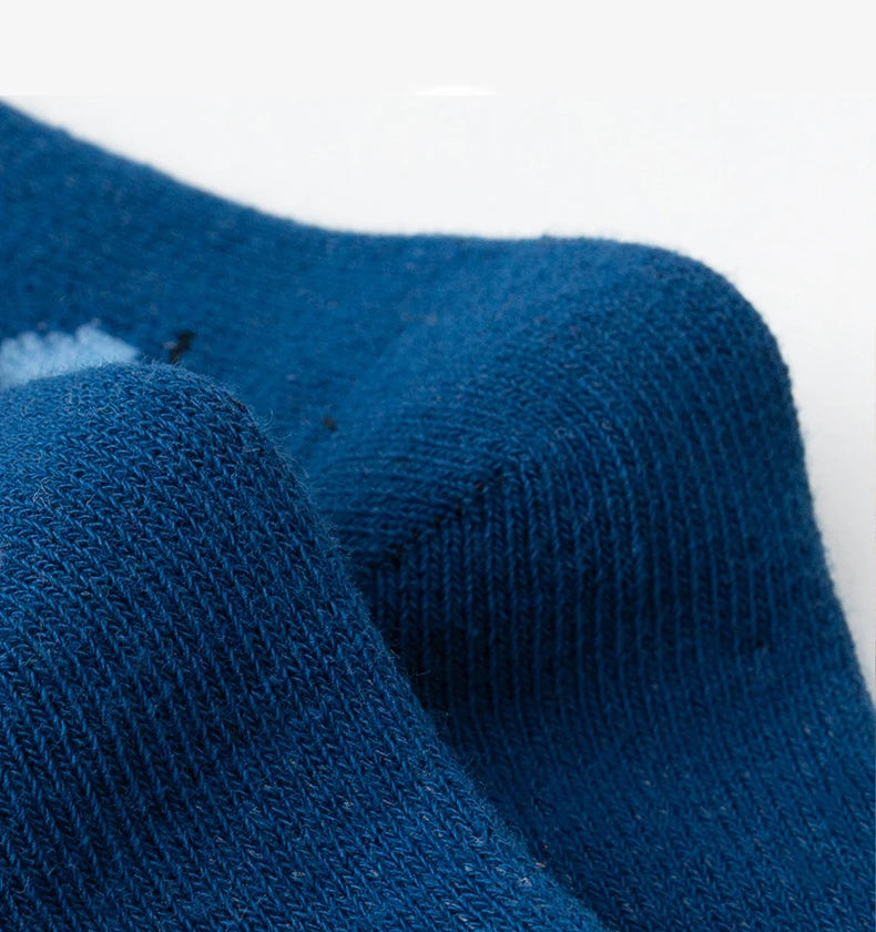 5 Pairs of Cute Cartoon Ankle Socks With Warm and Durable Stripes Designed for Comfortable Fall and Winter Wear