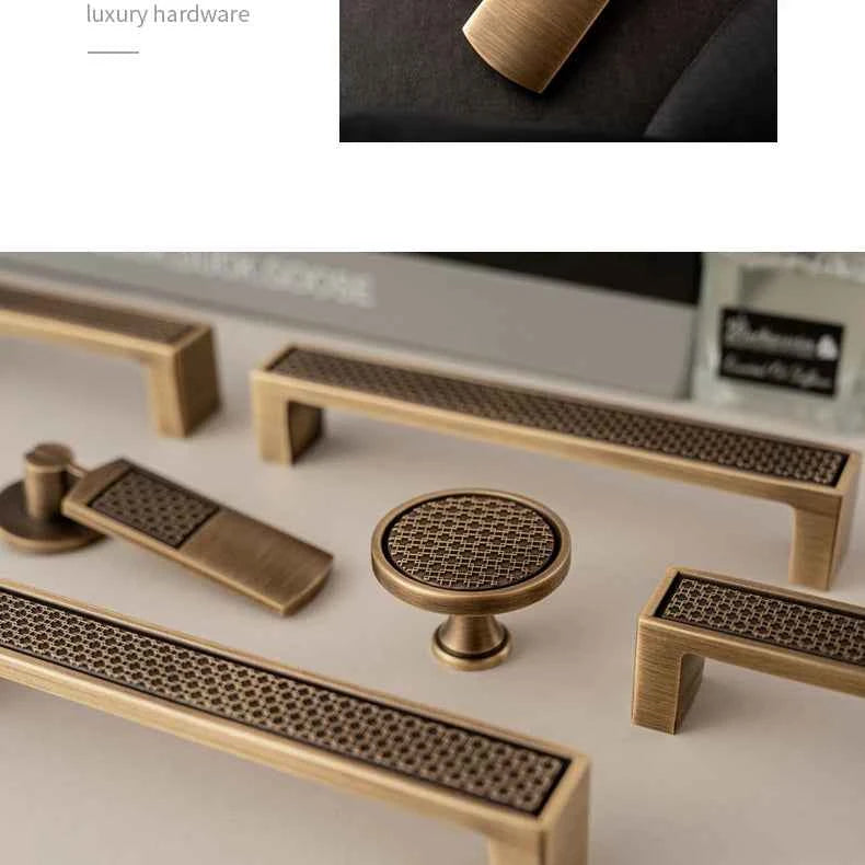 Santaya Antique Brass Handle Luxury Bronze Pull Kitchen Cabinet Handle Wardrobe Drawer Knob
