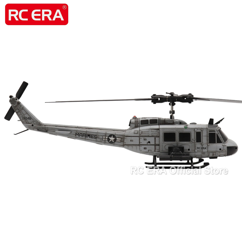 RC ERA C032 UH1 Huey Weathered Marine 6ch RC Helicopter with Optical Flow TOF Auto Stabilized Remote Control Hobby Toys for Boy