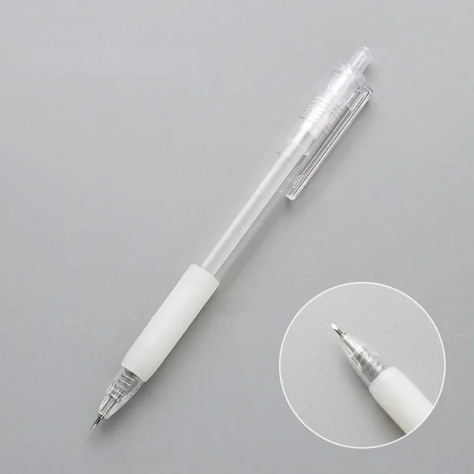 6/1pcs Wrapping Cutting Utility Pen Knife Retractable Press Hand Account Pen Knife Creative Art Paper Cutting Tool for Student