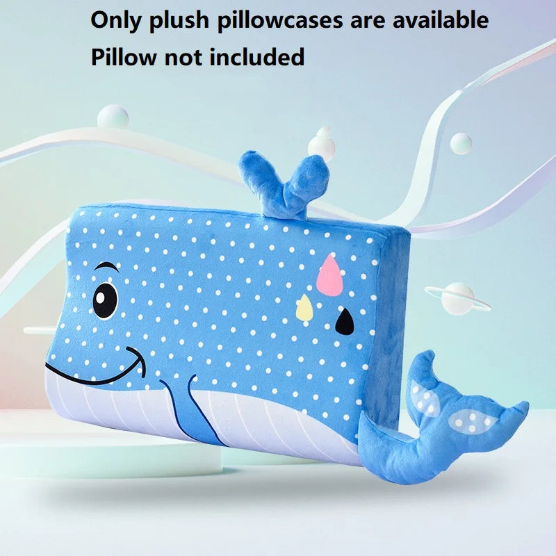 Four Seasons Baby Pillow Toddler Foam Bed Pillow Breathable Slow Rebound Baby Cartoon Neck Nursing Pillow Travel Cushion Bedding