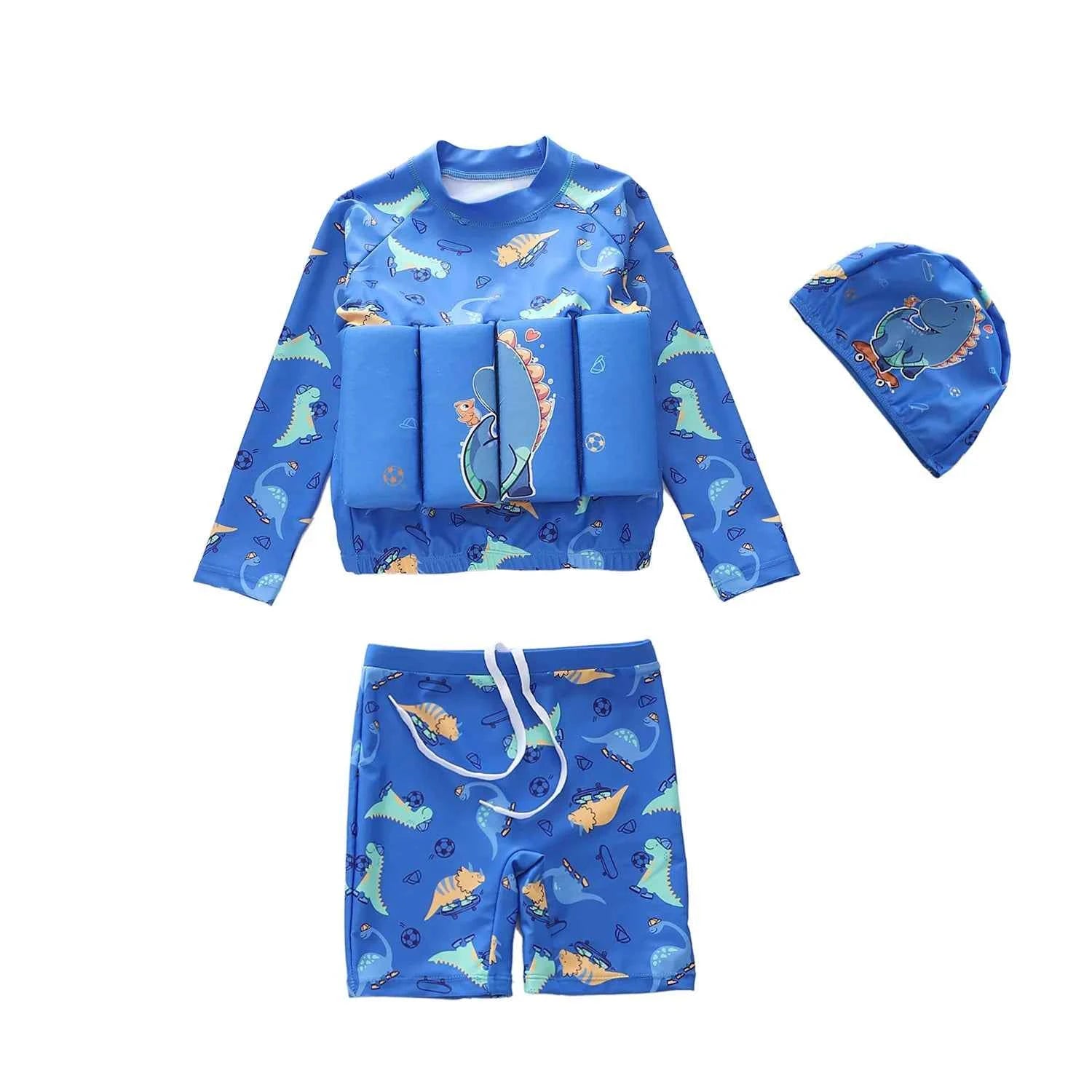 Children Buoyancy Swimming Suit Diving Bathing Suit Swimsuit Boys Summer Beachwear Cartoon Swim Shorts