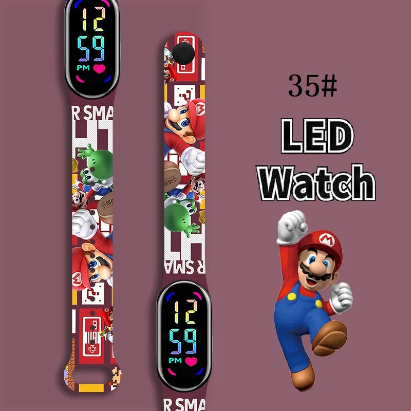 Kids LED Watch Touch Control Digital Watch Silicone Strap Waterproof Sport Wristwatch for Boys Girls Children Birthday Gift
