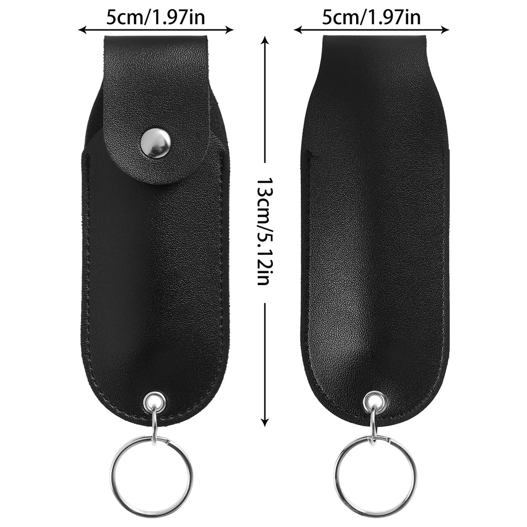 Pepper Spray Holster Mini Portable Pepper Spray Holder Self Defense Spray Leather Holder Keychain Journey Climbing Accessories