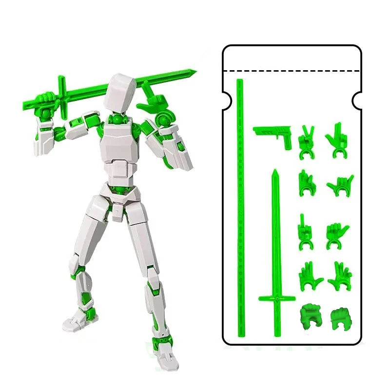 20cm Big 3D Multi-Jointed Movable Shapeshift Robot Printed Mannequin Dummy Action Model Doll Toys Kid Decora for Girl Boys Gifts