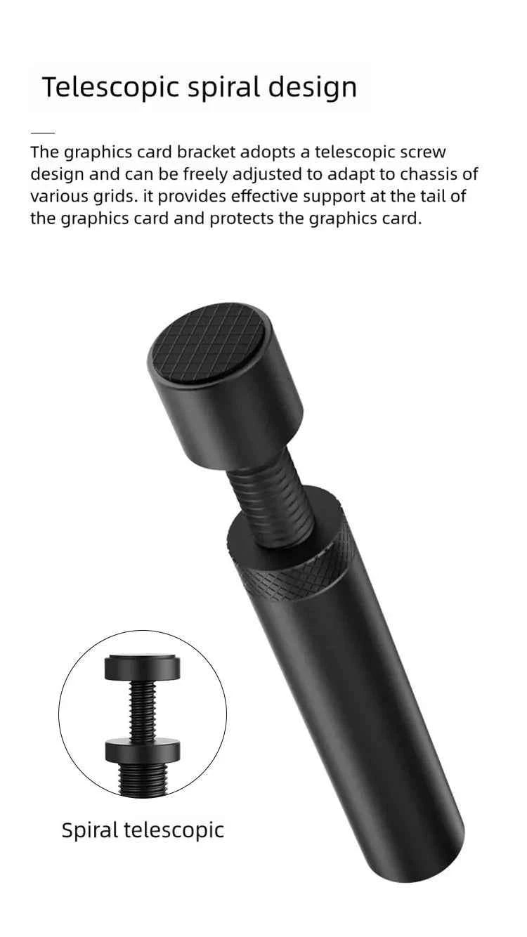 Aluminum GPU Holder Vertical Telescopic Rotating Stand Magnetic Bracket Video Card Holder Graphics Card Bracket Support 27-120mm