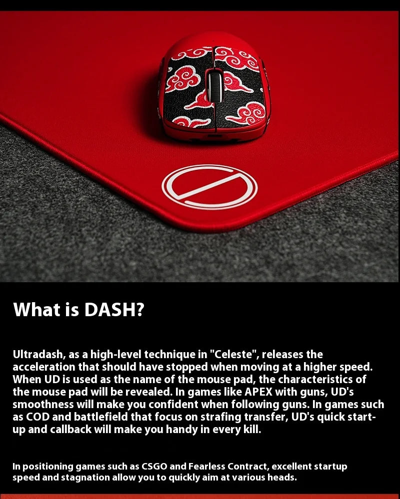 Ultraglide Meow Ultradash UD ULTRANEON UN Esports Gaming Mouse Pad Light Blue Red Large Size Mouse Mat For CSGO PUBG 490*420mm