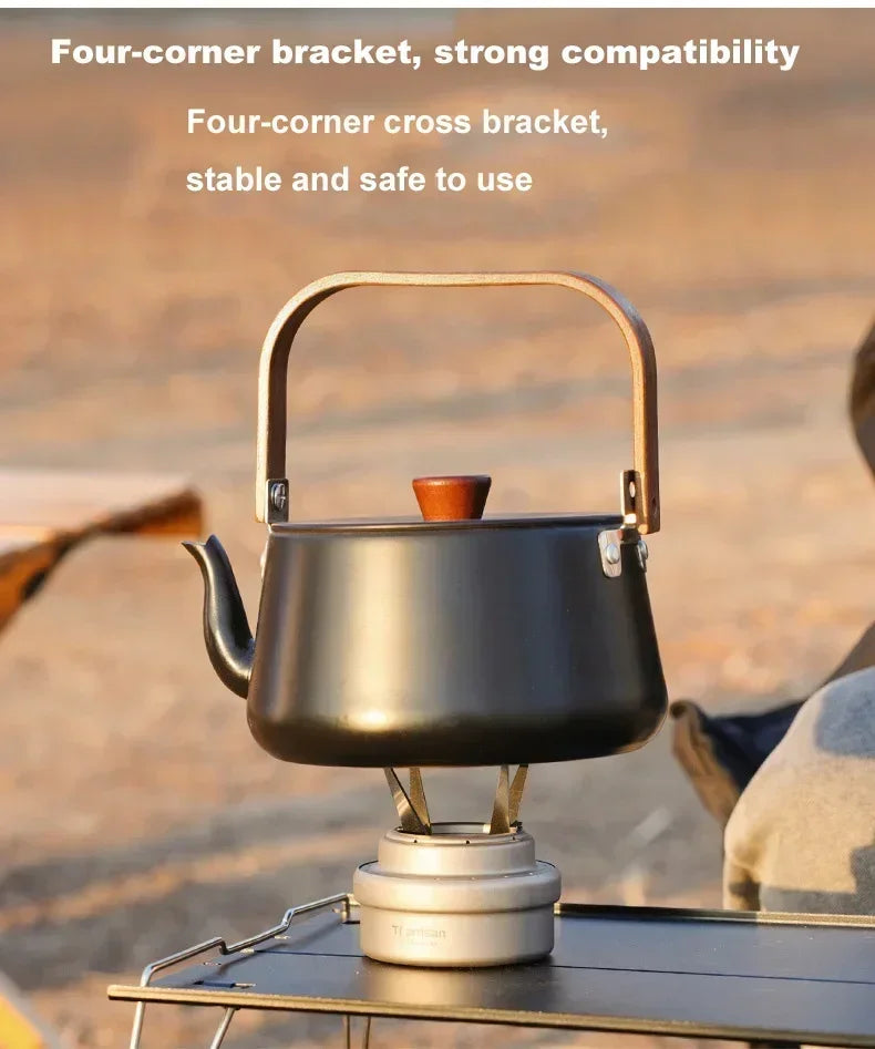  Alcohol Stove Pot Stand Portable Water Kettle Holder Detachable Four-corner Kettle Bracket Outdoor Camping Accessories Tool