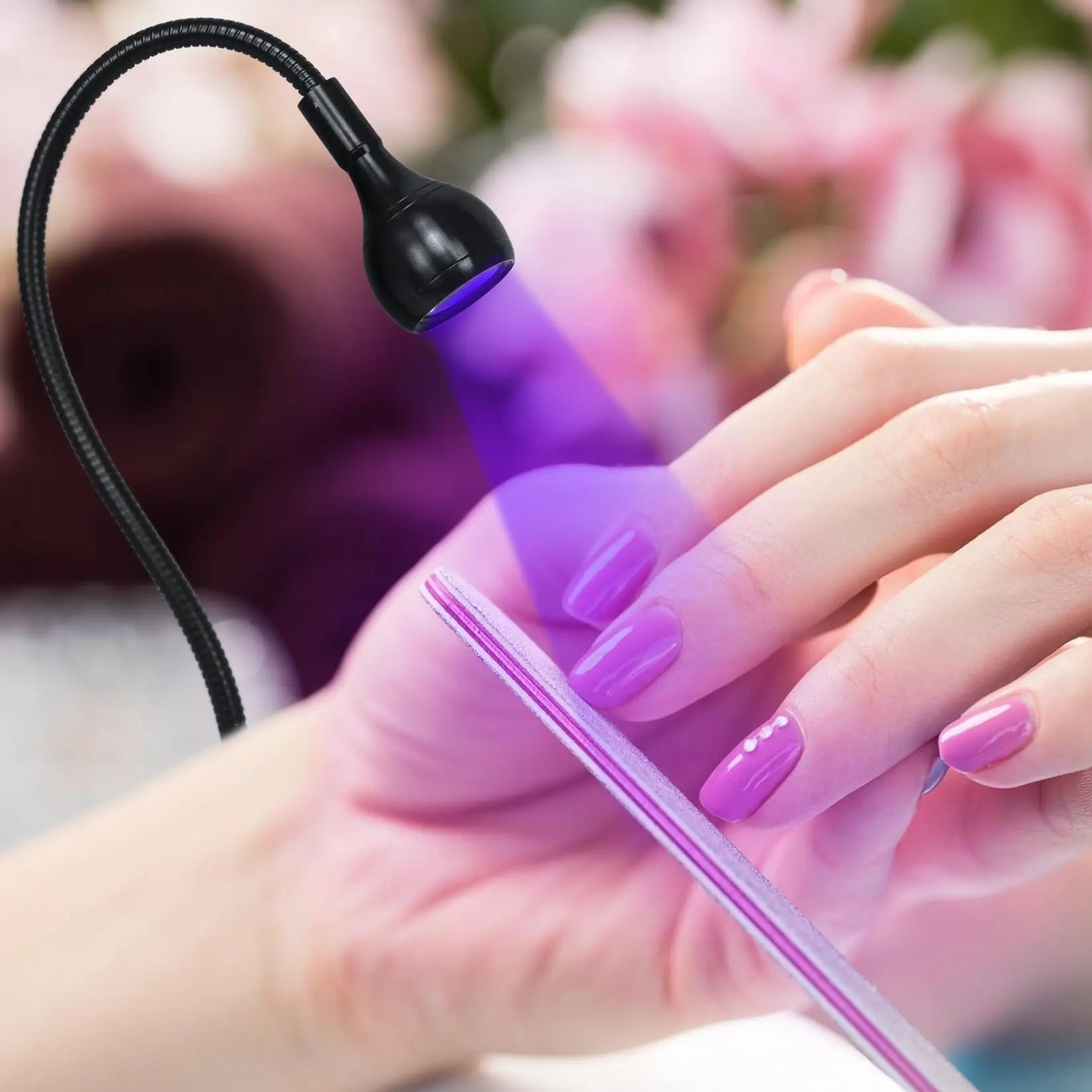 3W UV Nail Lamp 395nm LED Clip-on Flexible 360° USB Portable Desk Light Manicure Salon Dryer Curing for Gel Nails Resin Art Gift