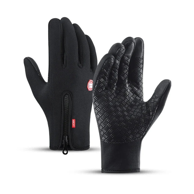 Winter Warm Gloves Men Women Touchscreen Waterproof Cycle Gloves Male Outdoor Sports Plus Velvet Motorcycle Running Ski Glove