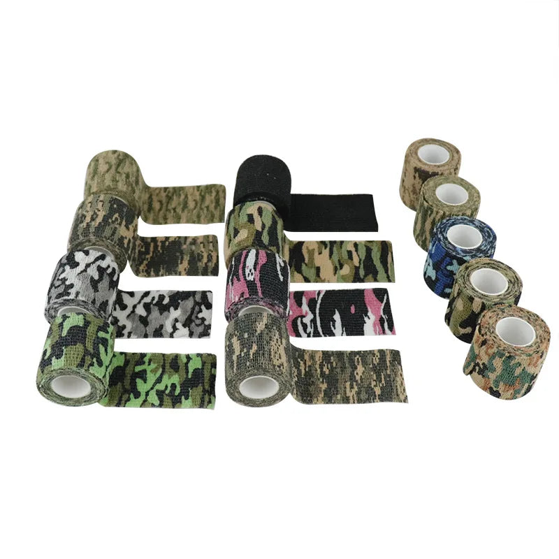 1pc Camouflage Invisible Tape Camo Form Reusable Self Cling Camo Hunting Rifle Fabric Tape Wrap Outdoor Camping Accessories