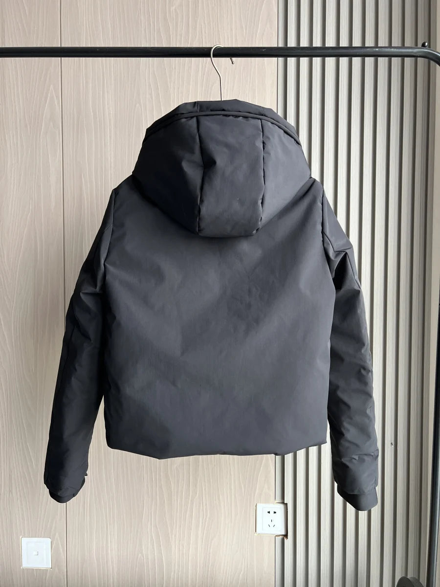 ETJ 2025 Autumn/Winter New  women's short imitation wind waterproof hooded thick warm cotton jacket Outdoor coat 4749703